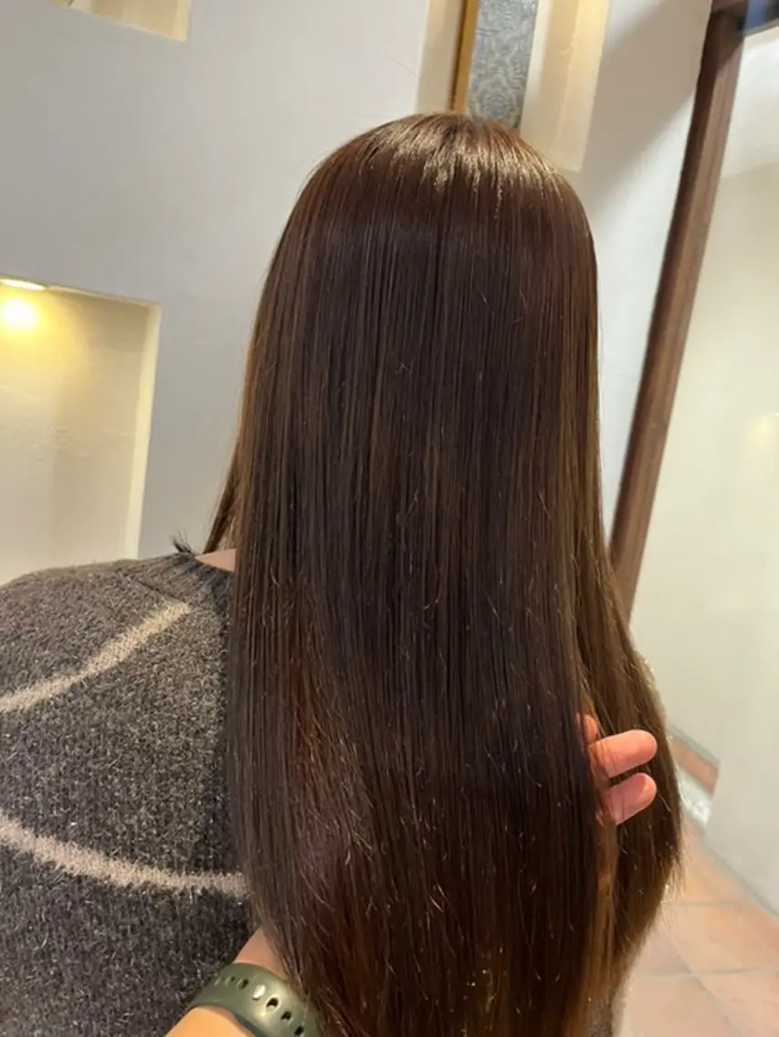 セミロング パーマ 髪質改善 ストレートパーマ カット 縮毛矯正 高橋 瑞季のヘアスタイル