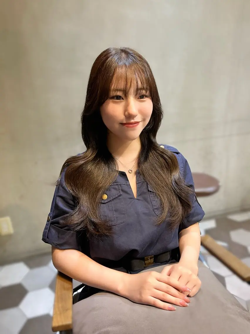 カラー ヘアアレンジ カット ヘアカラー 似合わせ顔まわり カット💛森尾真由美のヘアスタイル