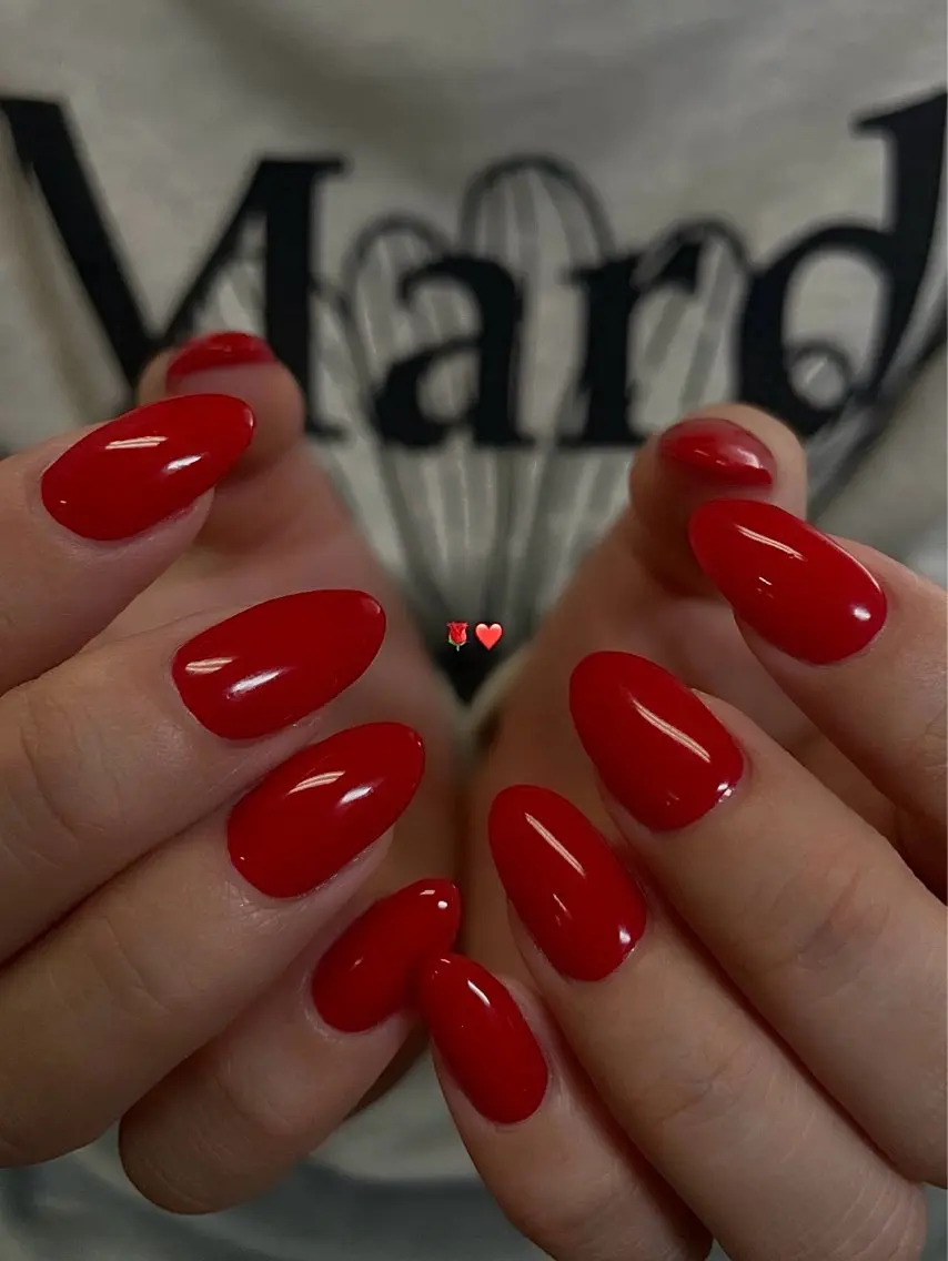 ネイル ワンカラーネイル 赤色 ハンドネイル HALUNAIL /harukaのその他イメージ