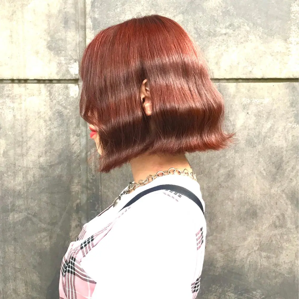 ショート カラー ブリーチ ブラウンカラー ダブルカラー オレンジ オレンジブラウン K-POP好き美容師 🇰🇷Kai.Yのヘアスタイル
