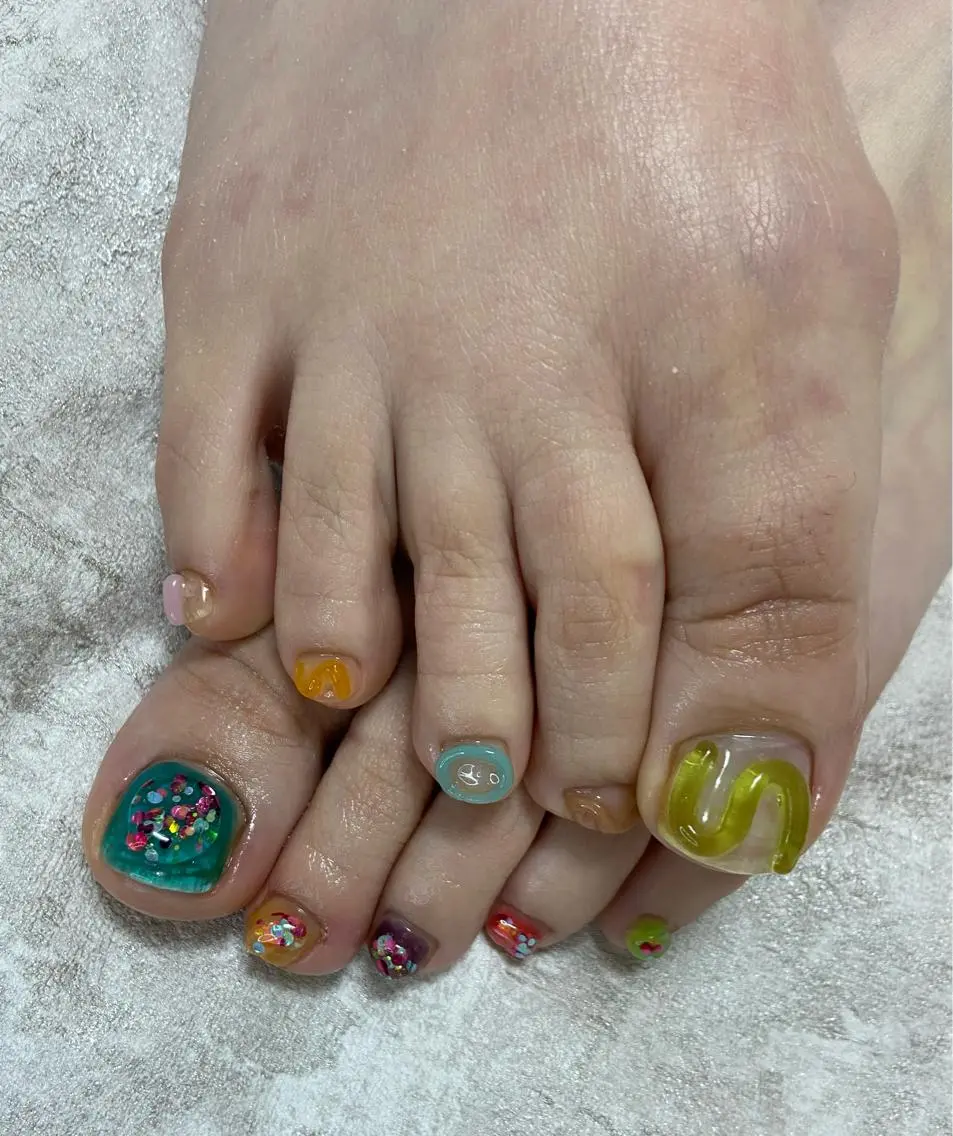 フットネイル🦶１０本やり放題✨オフあり＋５００円の写真