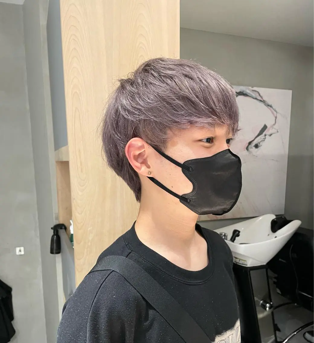 カラー ヘアアレンジ メンズ メンズブリーチ ブリーチ ケアブリーチ ラベンダーカラー ラベンダーグレー 艶髪/レイヤーカット 🐣misakiのヘアスタイル