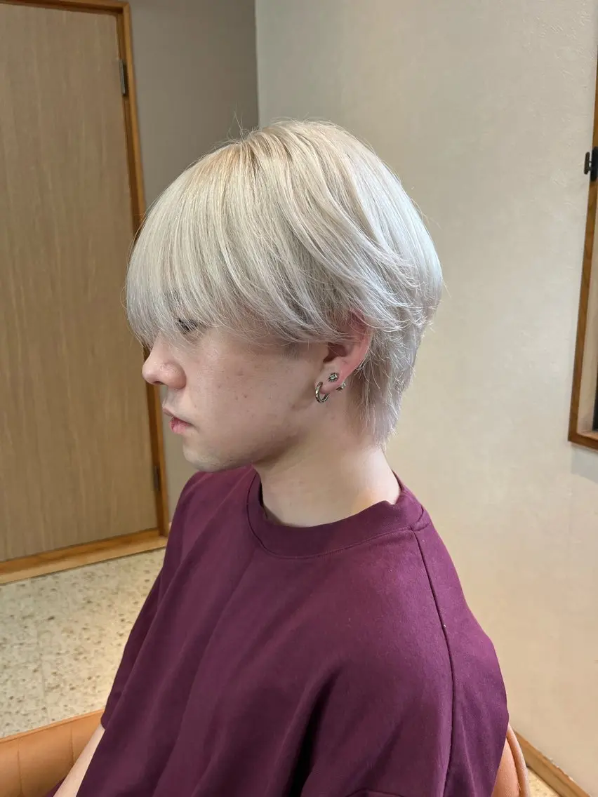 カラー メンズ メンズブリーチ ブリーチ ヘアカラー トリートメント トレンドレイヤー✂️ RYOTAのヘアスタイル