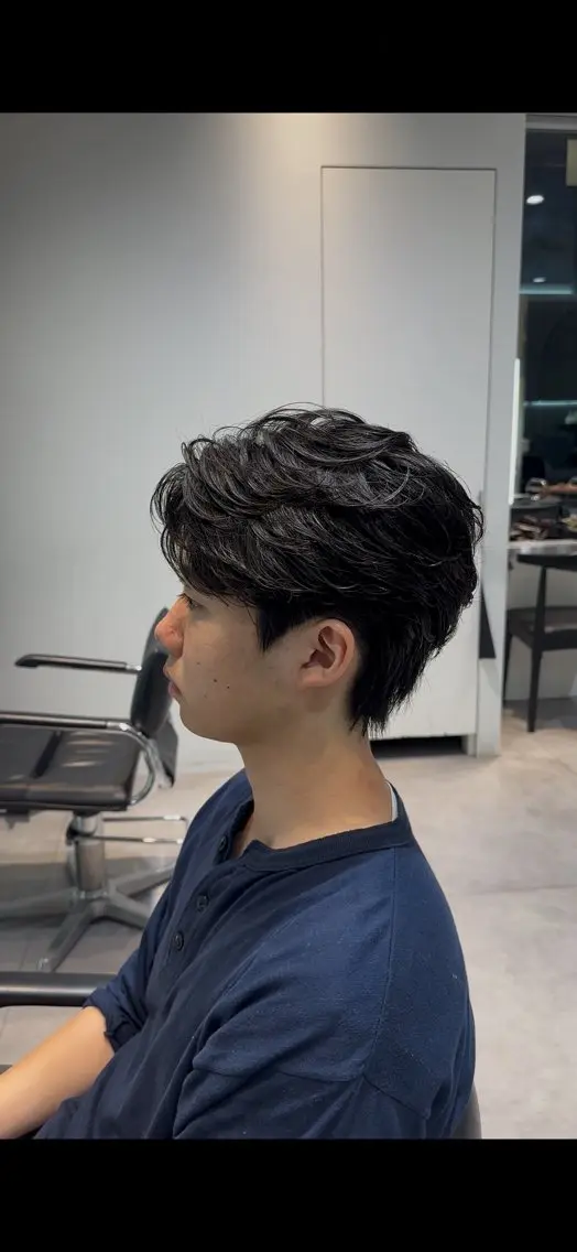 ショート パーマ メンズ フェザーパーマ メンズパーマ 似合わせパーマ🔥 河浪 大智のヘアスタイル