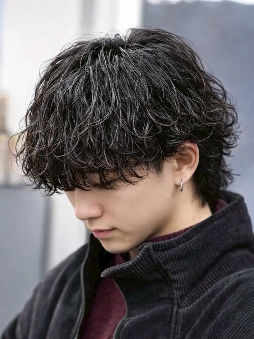 パーマ メンズ カット パーマ トリートメント 🐲原宿、渋谷/メン ズ特化/パーマ、縮毛のヘアスタイル