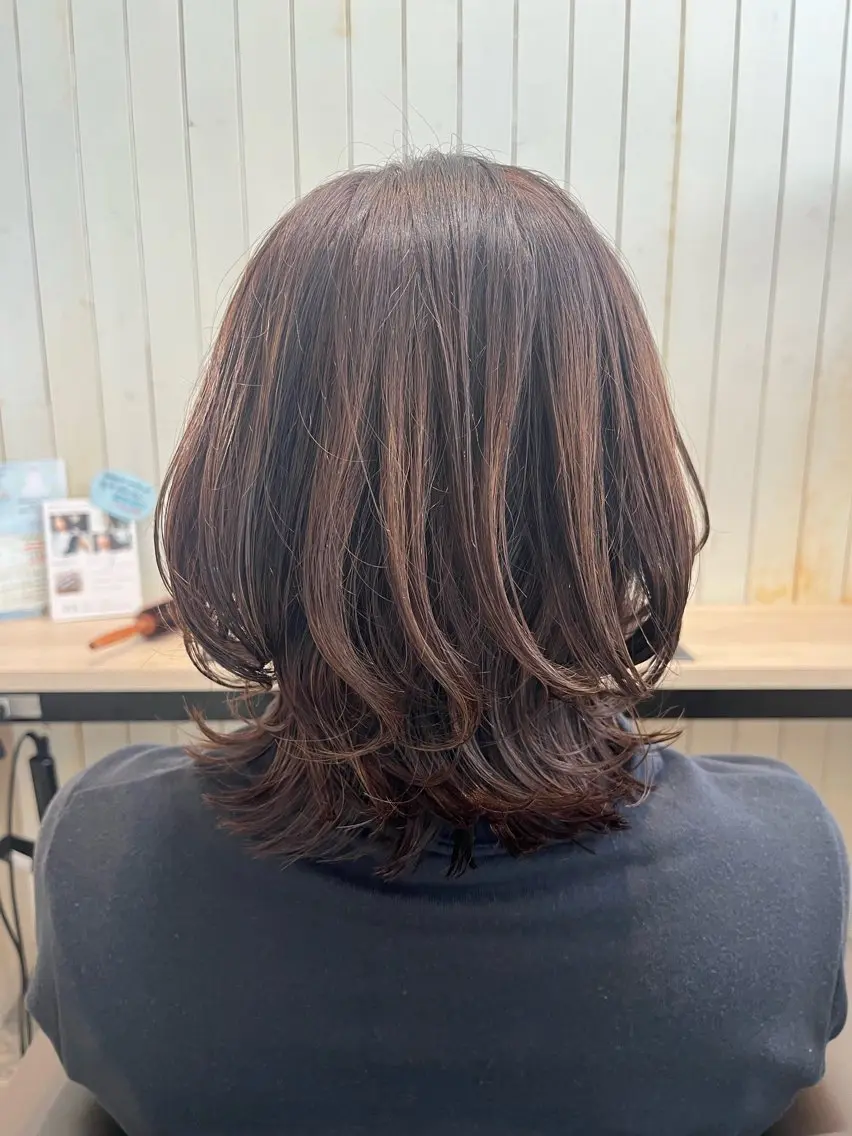 ミディアム 清水 雅実のヘアスタイル