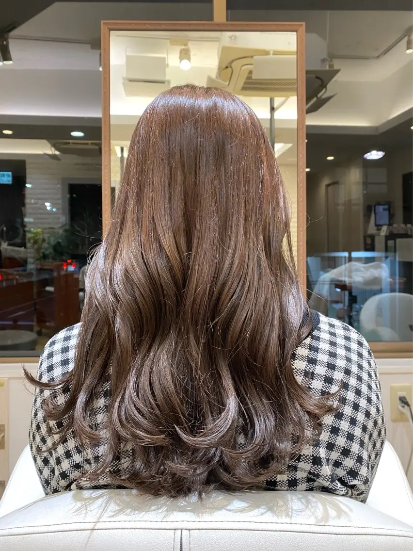 ロング カラー 顔周りカット 韓国風ヘア 透明感カラー 大貫怜司のヘアスタイル