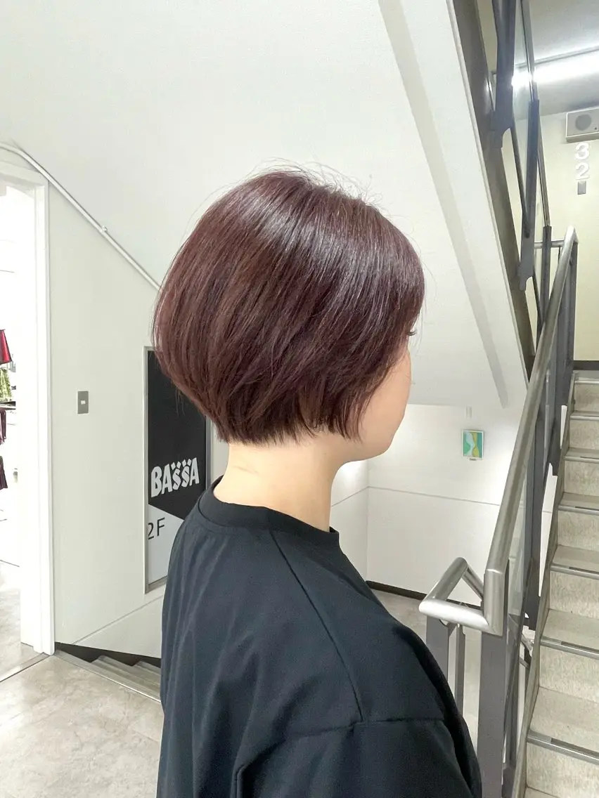 ショート ヘアカラー 【レイヤー艶カラー】 🎀moka🎀のヘアスタイル