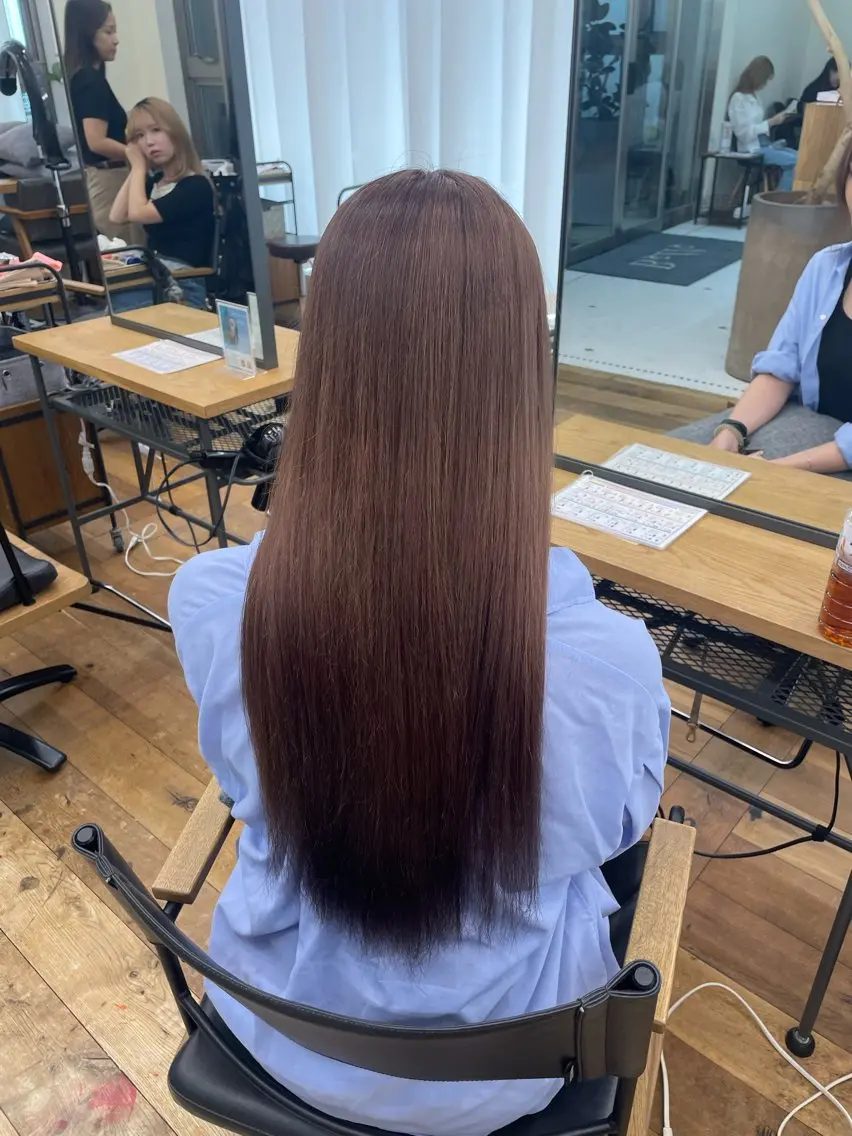 ミディアム ラベンダーベージュ レイヤーカット 🌱 はるかのヘアスタイル
