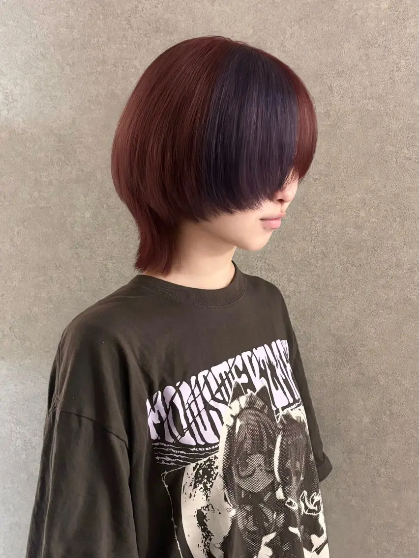 カラー ボルドーカラー デザインカラー ヘアカラー トリートメント 名古屋/栄/ カラー/はるなのヘアスタイル