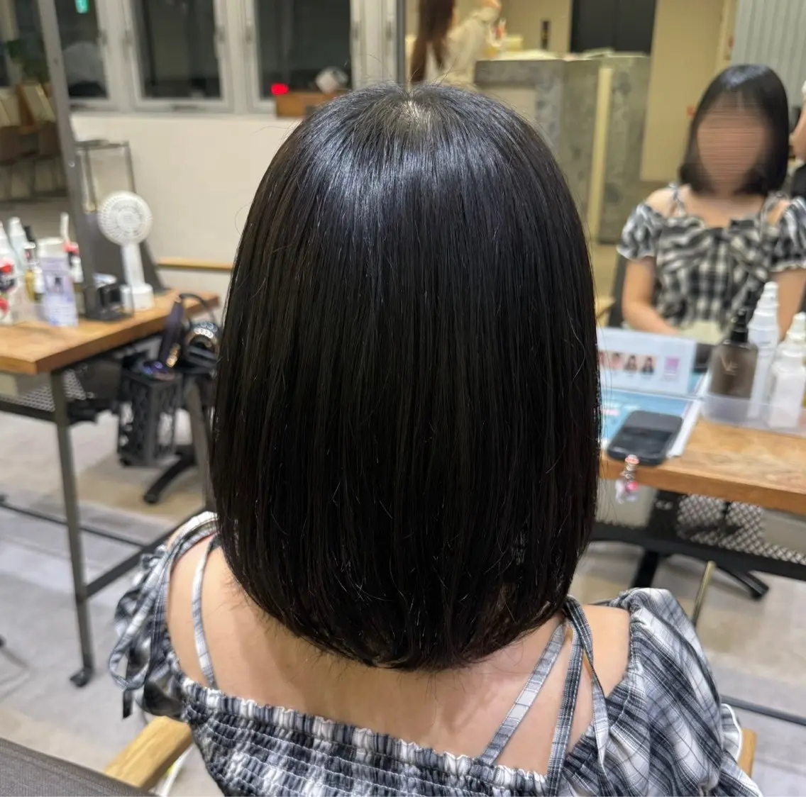 カラー 黒髪 ブルーカラー ブルーブラック 透明感カラー リオ/ カラーモデル/梅田のヘアスタイル