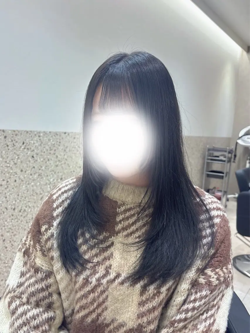 カラー 黒髪 ブルーカラー ブルーブラック 透明感カラー ヘアカラー 笹木 怜羅のヘアスタイル