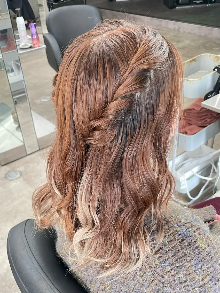 ヘアアレンジ ヘアセット 速水 ゆきののヘアスタイル