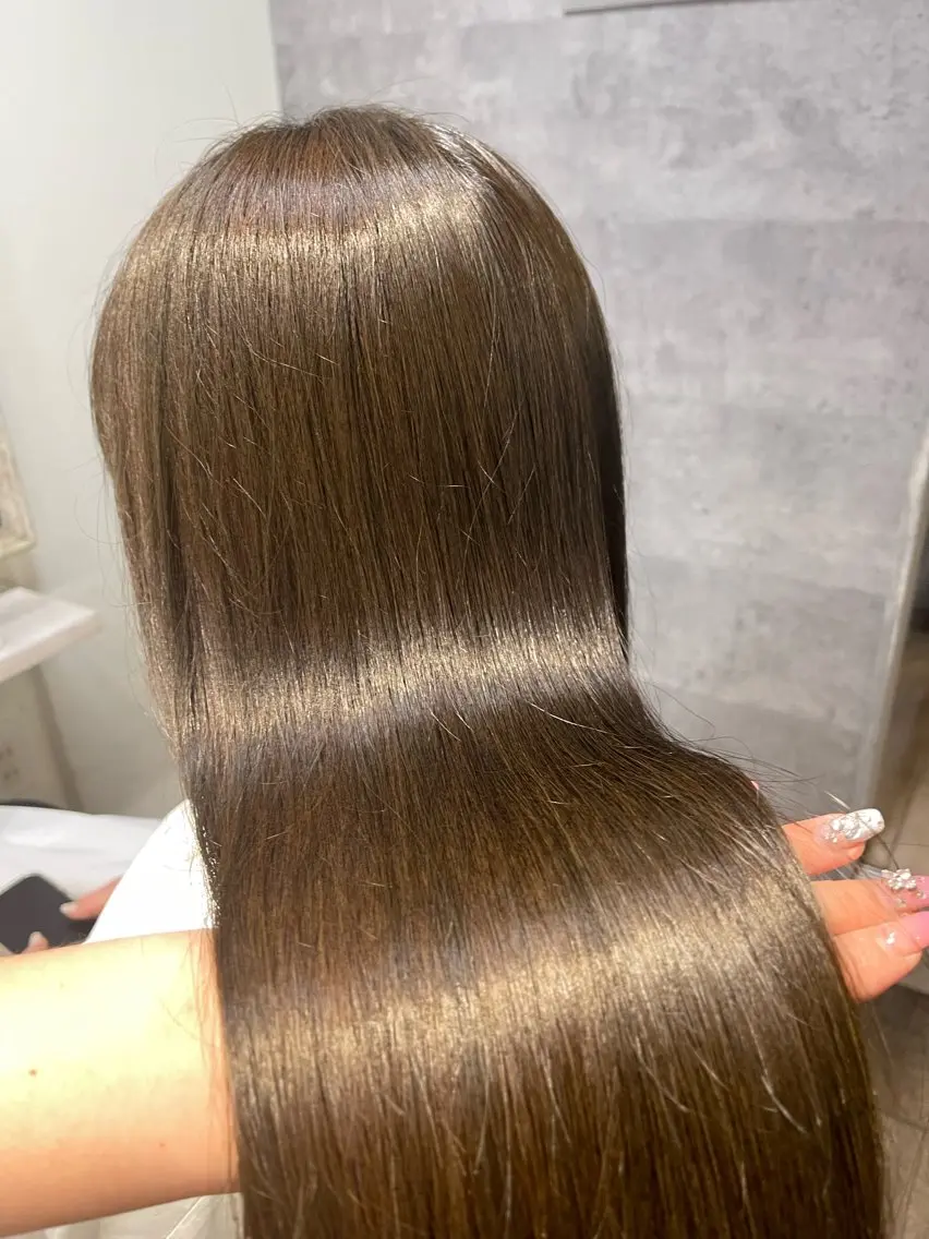 ロング カラー 透明感カラー トリートメント 愛　莉/大阪美容室 /ケア・艶カラーのヘアスタイル
