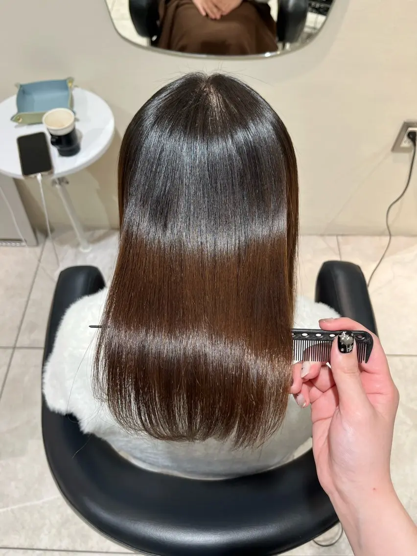 ミディアム パーマ 縮毛矯正 トリートメント 🫧美髪縮毛矯正🫧 Haruのヘアスタイル