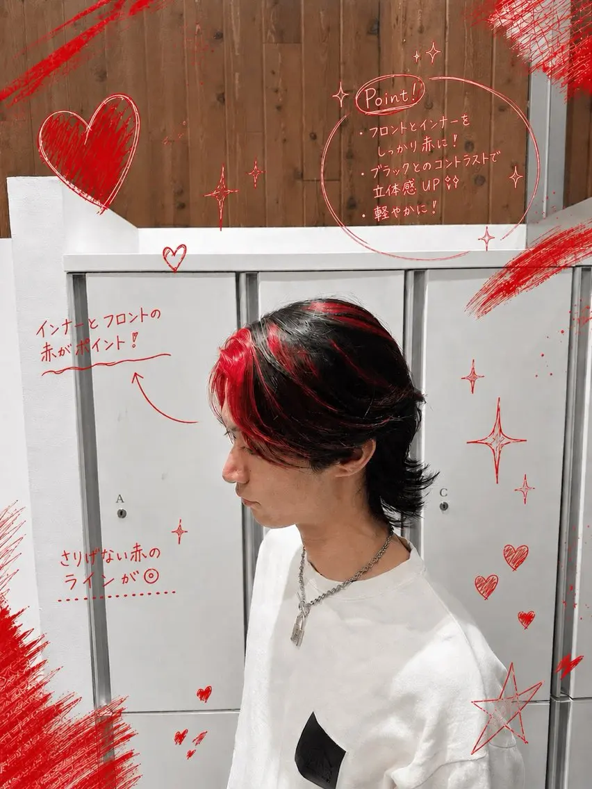 カラー メンズ 八巻 美伶のヘアスタイル