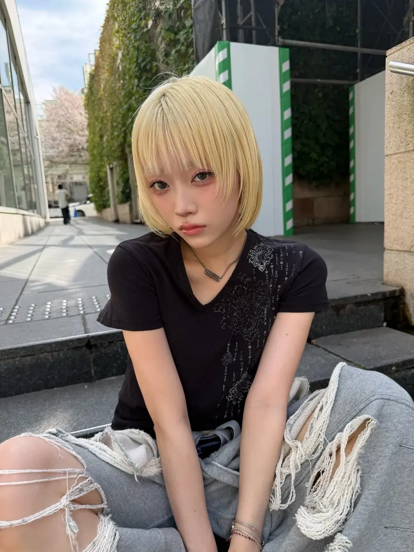 ショート カラー ショートボブ ブリーチ ブロンド ケアブリーチ 透明感カラー カット ヘアカラー 💎透明感カラー特化 💎TAISEIのヘアスタイル