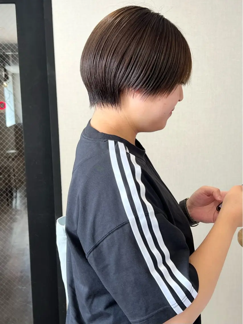 ショート カラー ショートヘア カット ヘアカラー トリートメント 🌱小顔魅せショート 髪質改善カラー/泉綺のヘアスタイル