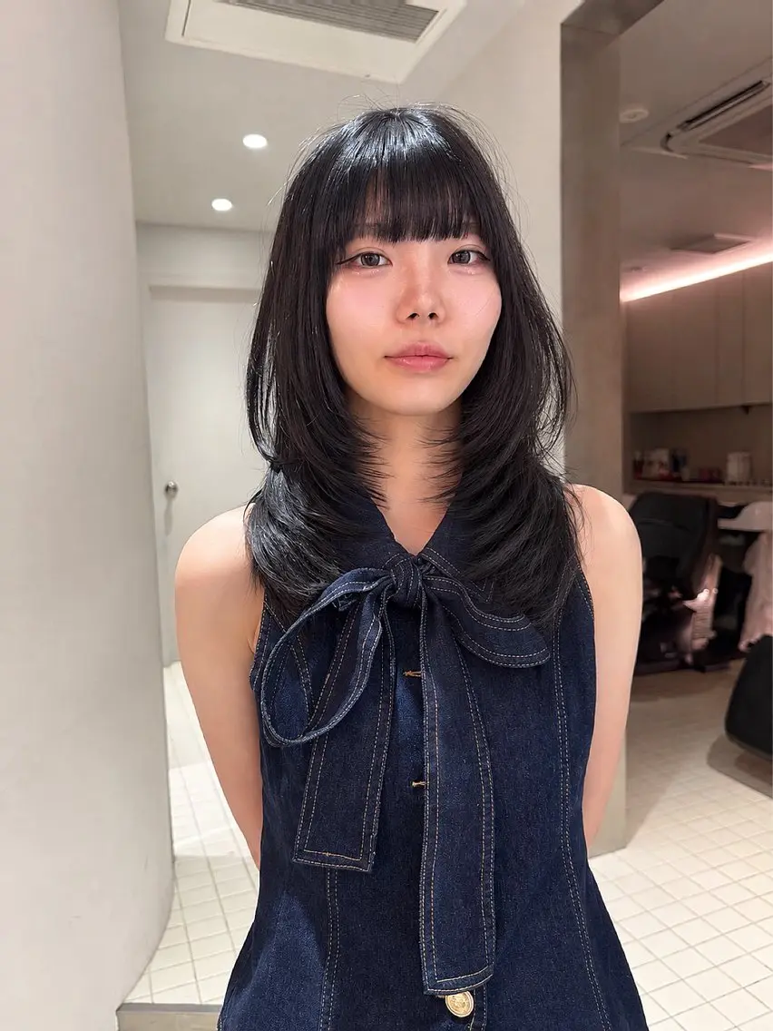 セミロング カラー レイヤーカット カット ヘアカラー FUKA/個性的/ モード⛓️🐈‍⬛のヘアスタイル