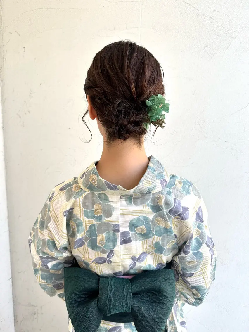ヘアアレンジ 浴衣 永田 彩華のヘアスタイル
