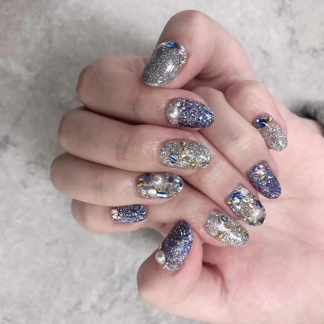 ネイル ラメ(グリッター) ハンドネイル ハンドケア FASTNAIL PLUS 新宿店のネイルデザイン