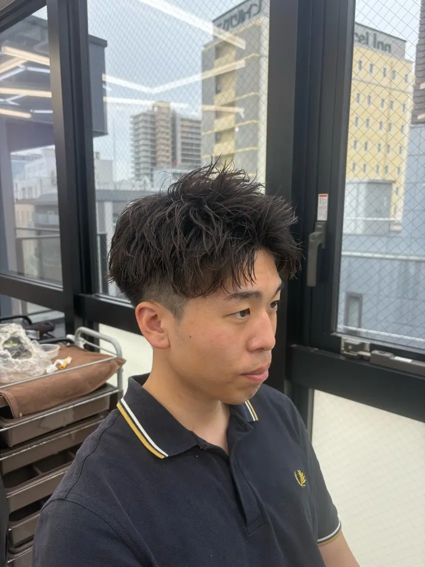 パーマ メンズ カット パーマ 🔥ジャス/ 無造作パーマ特化🔥のヘアスタイル