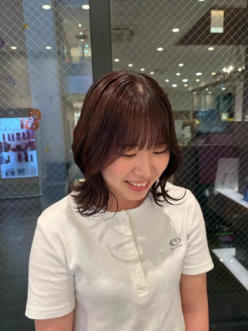 ミディアム カラー ブラウンカラー 透明感カラー ヘアカラー まほ/ あべの/braceのヘアスタイル