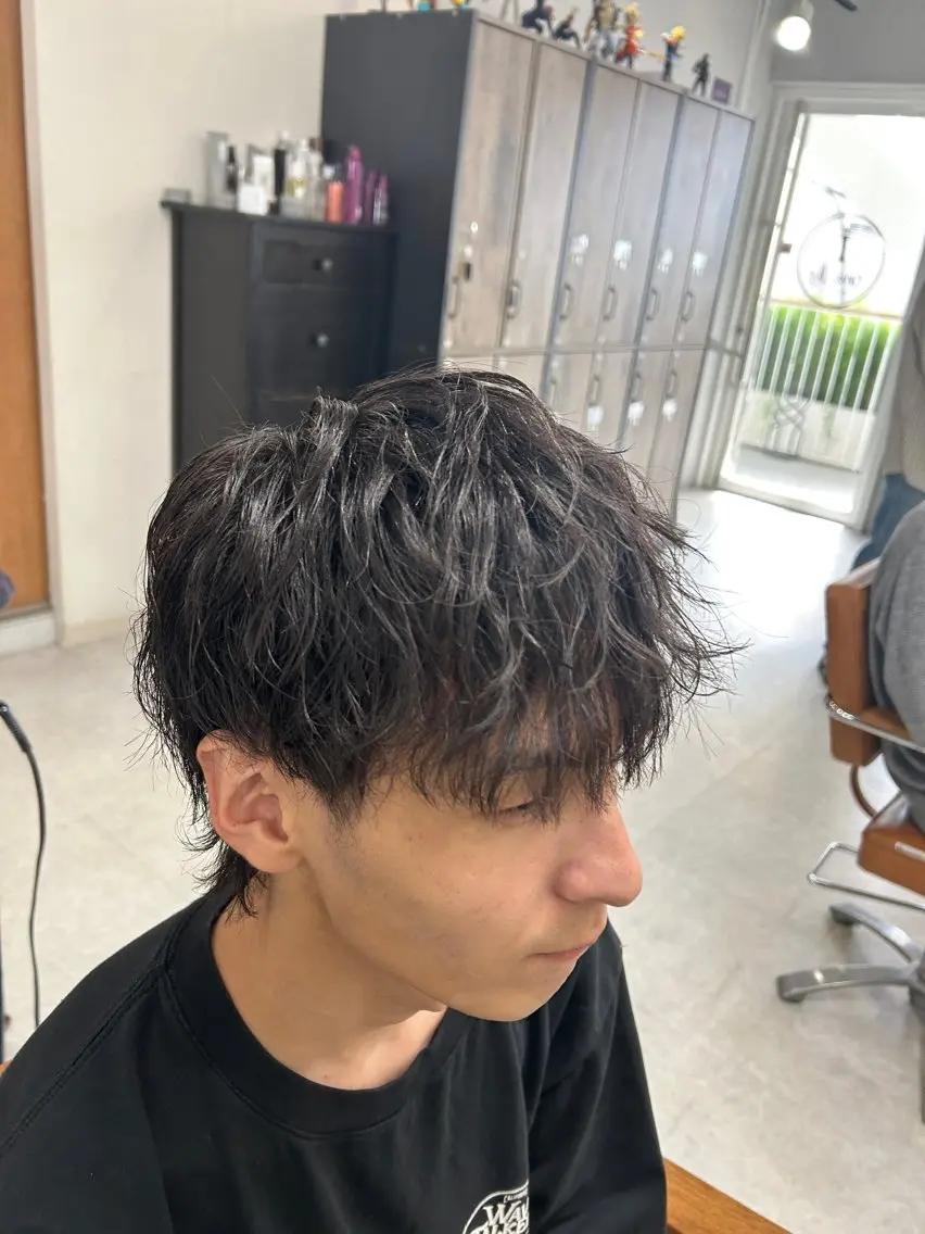 メンズ カット トリートメント ヘッドスパ ヘアセット カズキ🌼曲がる 縮毛矯正のヘアスタイル