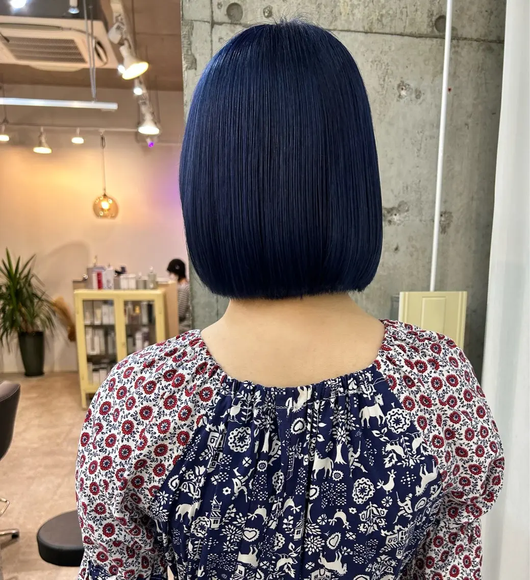 カラー ブルーカラー ネイビーカラー ヘアカラー [lani ] konatsuのヘアスタイル