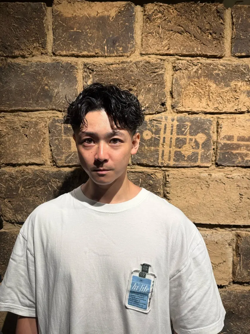 ショート パーマ メンズ FLICK Kaz. メンズ平尾・高宮のヘアスタイル