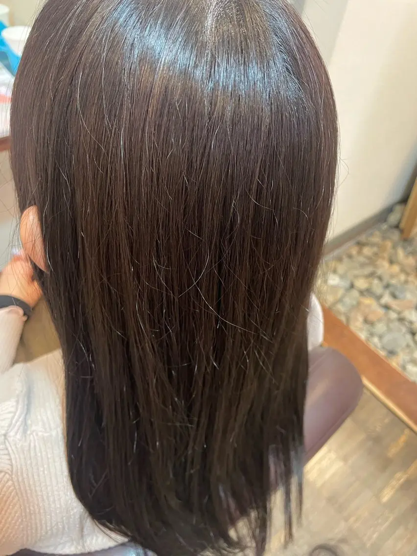 ロング カット ヘアカラー 平 真亜里のヘアスタイル