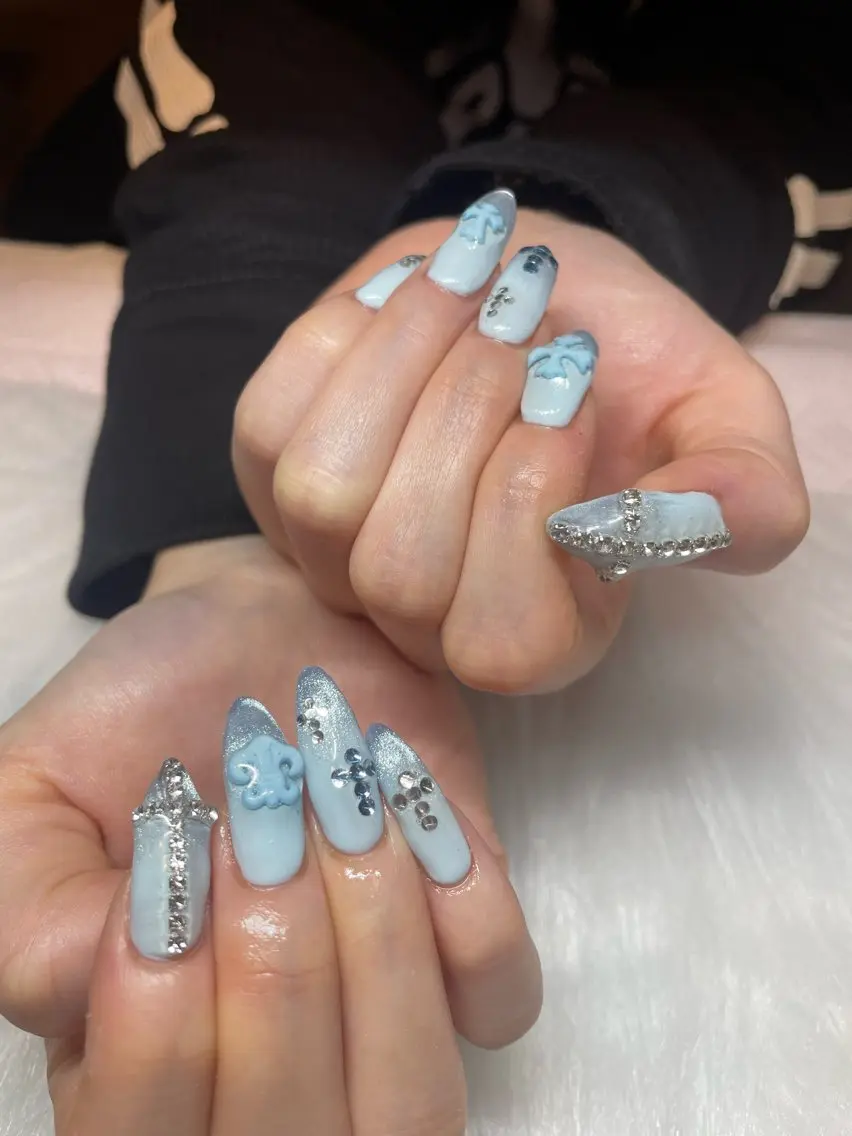 ネイル ジェルネイル マグネットネイル ハンドネイル Nail ヌシん家 AKANEのネイルデザイン