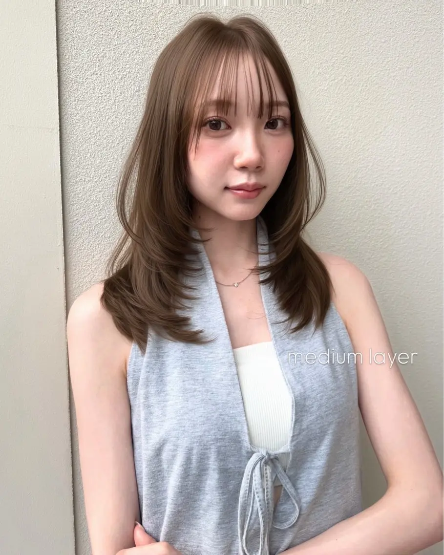 ミディアム カット 今岡 凜也のヘアスタイル