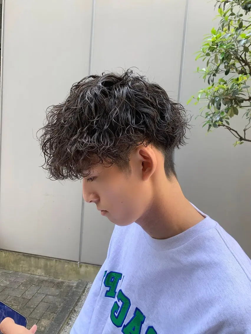 💎メンズカット+波巻きスパイラル+高保湿トリートメント💎の写真