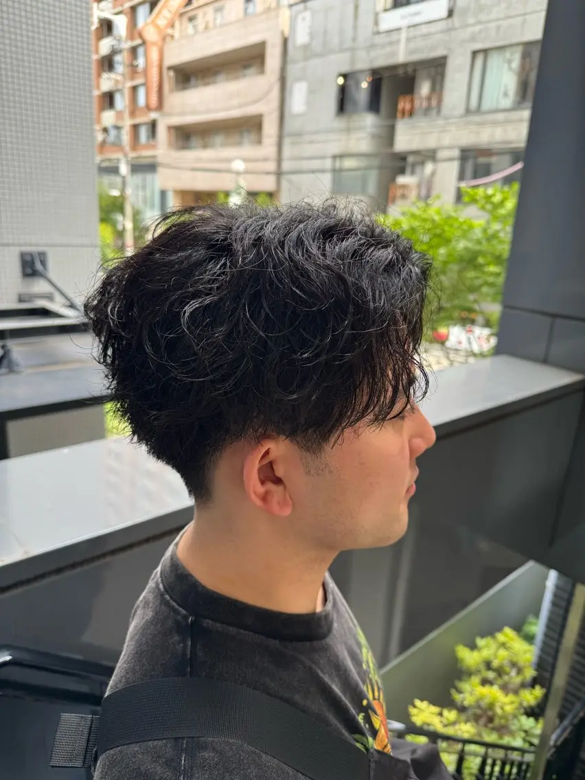 メンズ カット パーマ 河野 悠のヘアスタイル