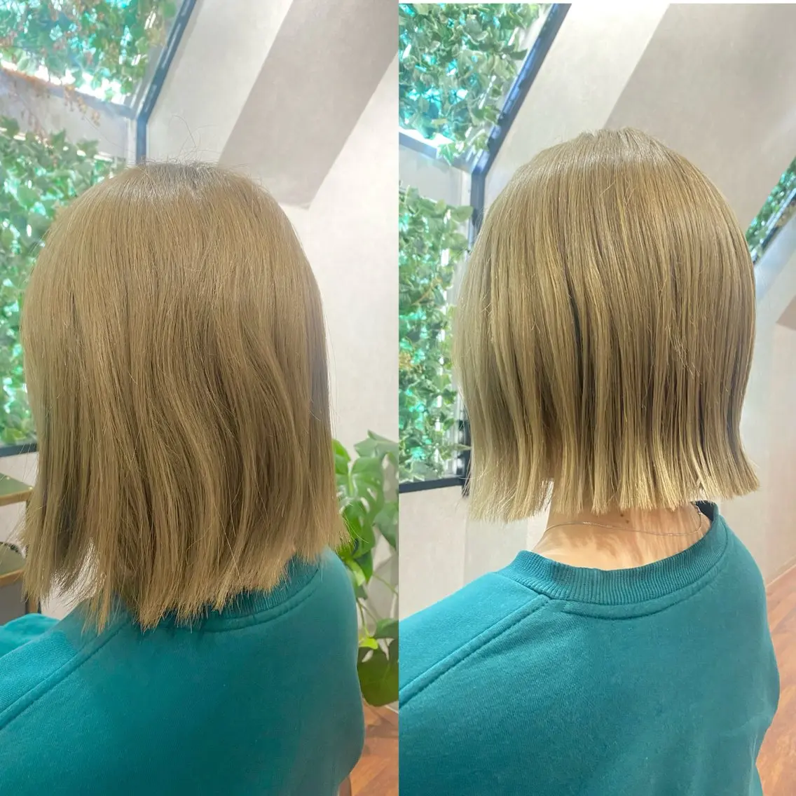 ミディアム 切りっぱなしボブ ボブ カット トリートメント ＳＨＩ ＺＵのヘアスタイル