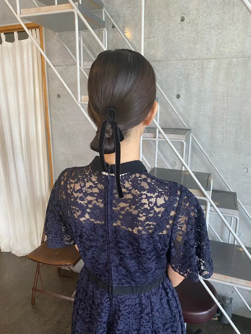 ミディアム ヘアアレンジ ヘアセット モリモト サナのヘアスタイル