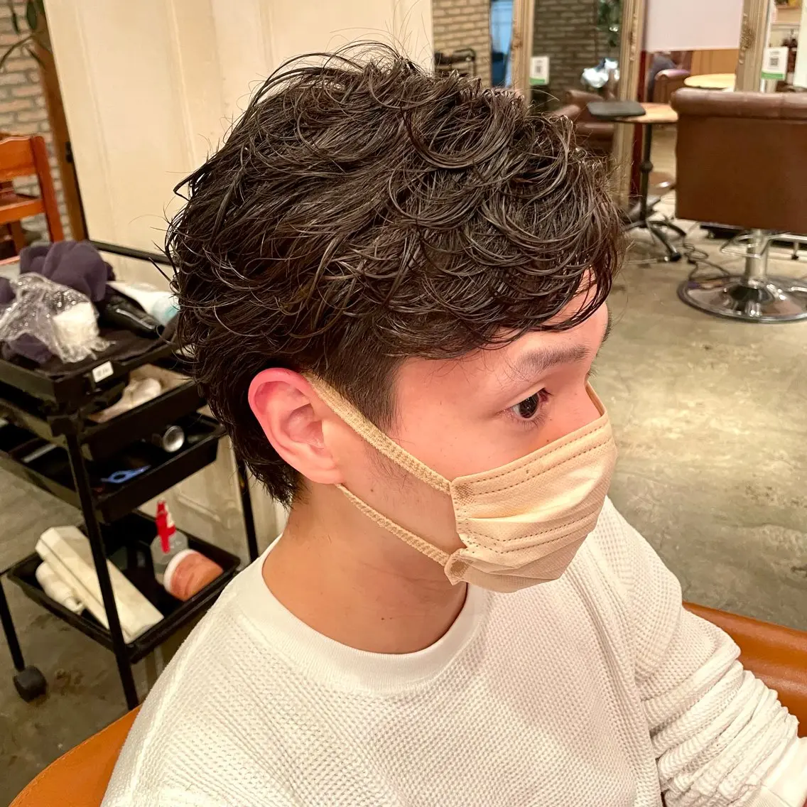 メンズ メンズパーマ メンズショート 丸山 航輝のヘアスタイル