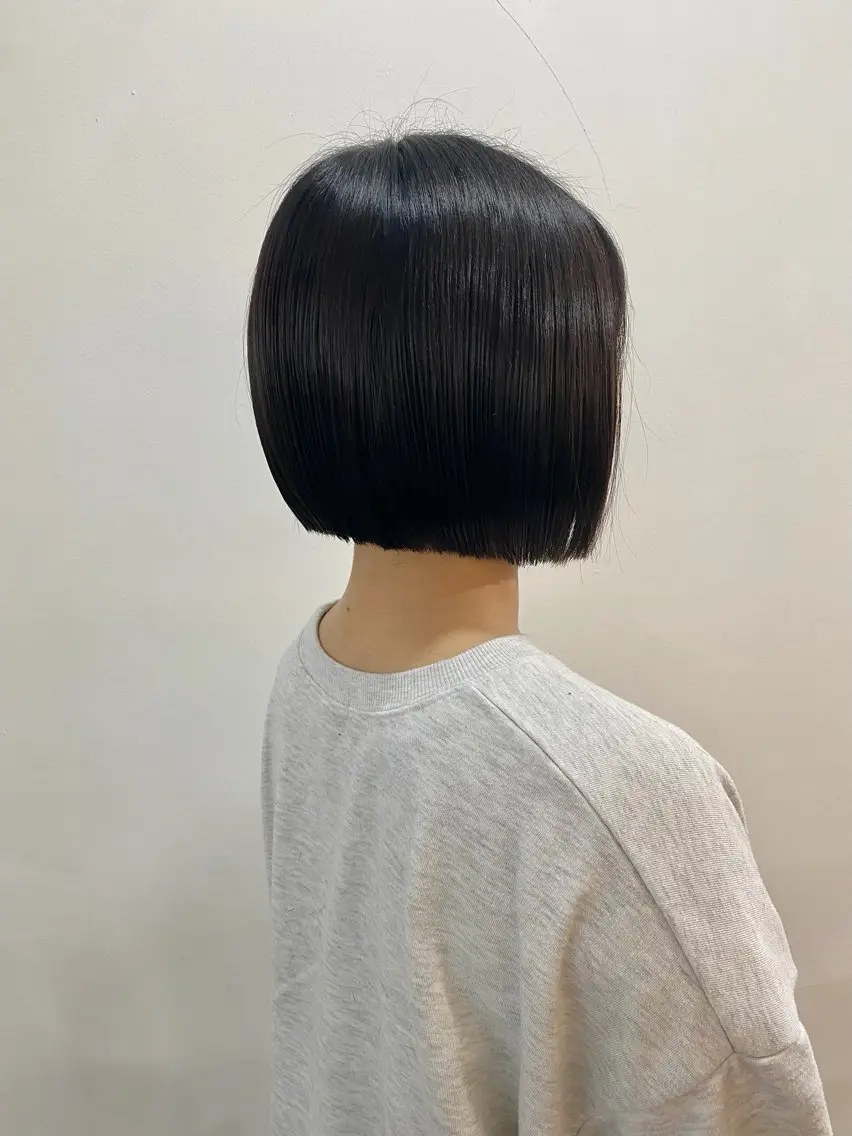 ショート 切りっぱなしボブ ボブ カット Kazaoka Saraのヘアスタイル