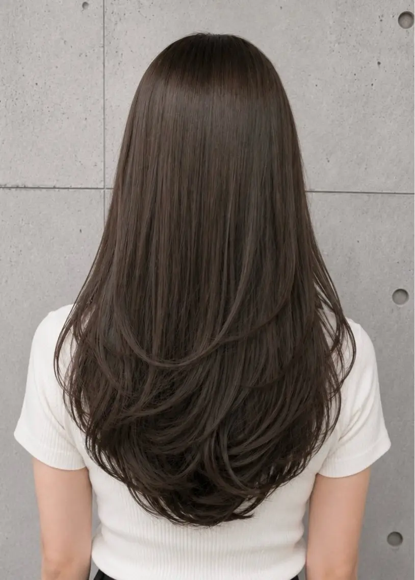 セミロング カラー ヘアアレンジ グレージュ くびれヘア 顔まわりレイヤー ハッシュカット 韓国風ヘア カット ヘアカラー トリートメント 🌫️大人韓国ヘア 🌫️naoyaのヘアスタイル
