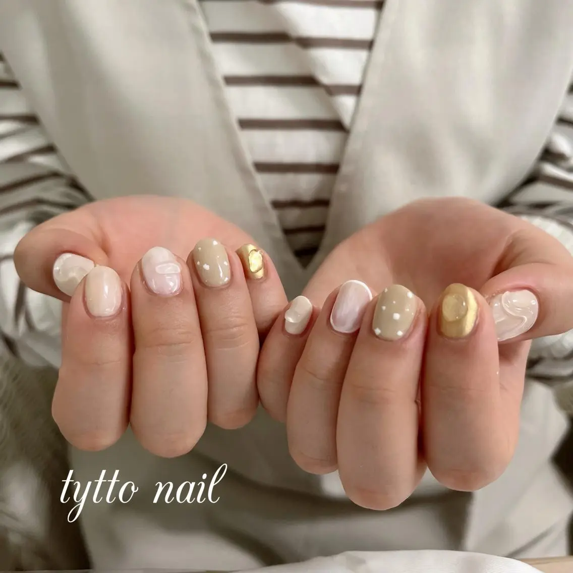 ネイル マットネイル ニュアンスネイル ぷっくりネイル ハンドネイル tytto nail ❤︎‪‪eri‪‪のネイルデザイン