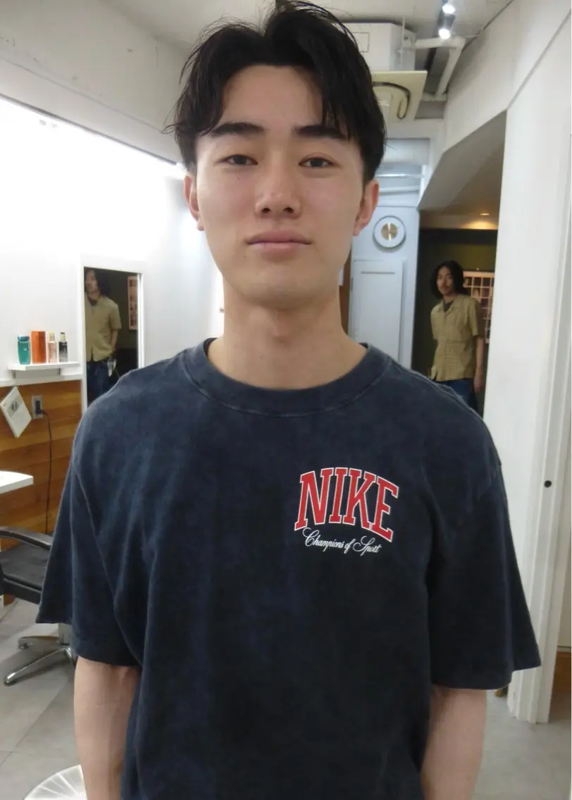 ショート メンズ グランジヘア 無造作ヘアHYUGAのヘアスタイル