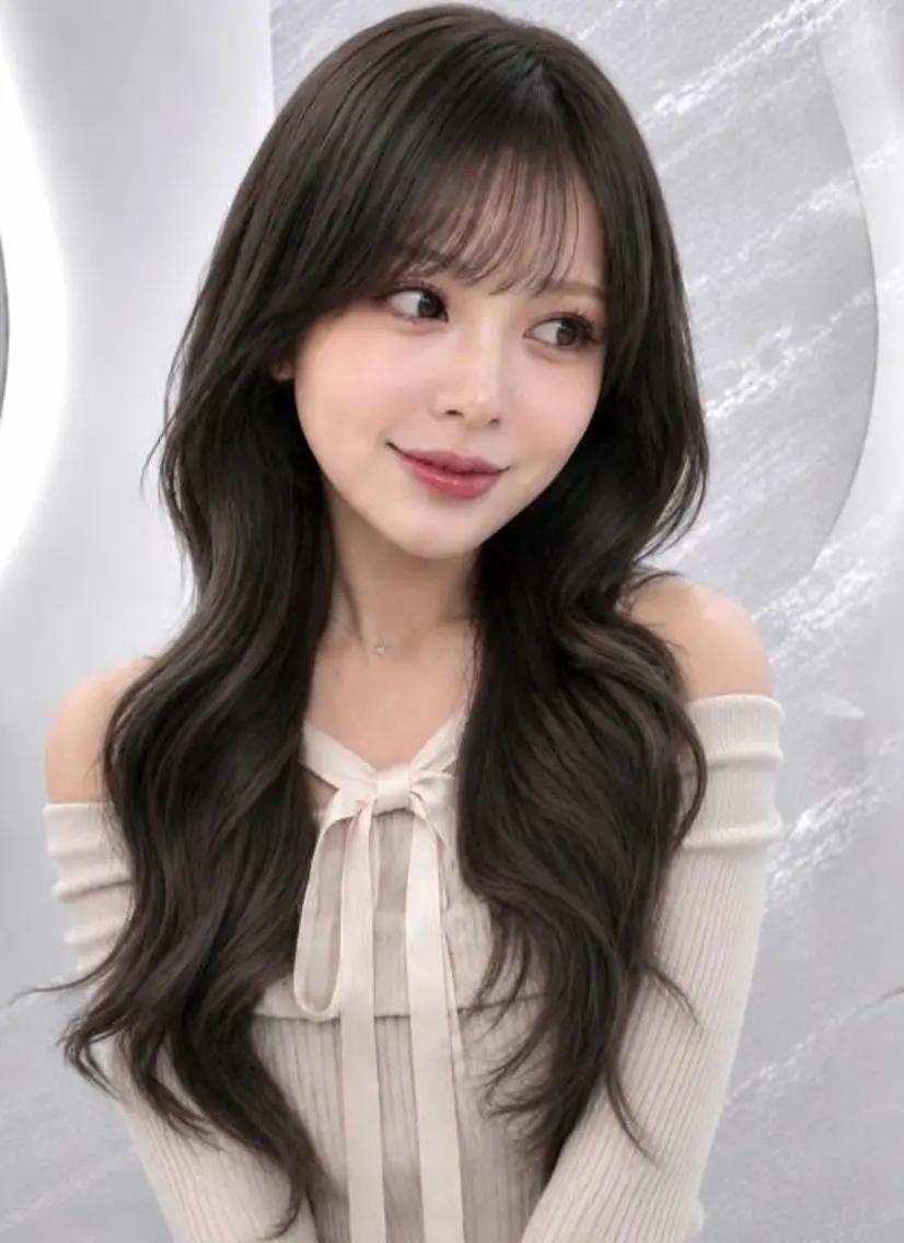 ロング カラー アッシュ アッシュグレー ヘアカラー トリートメント 🍒さき🍒大宮/ 透明感カラーのヘアスタイル