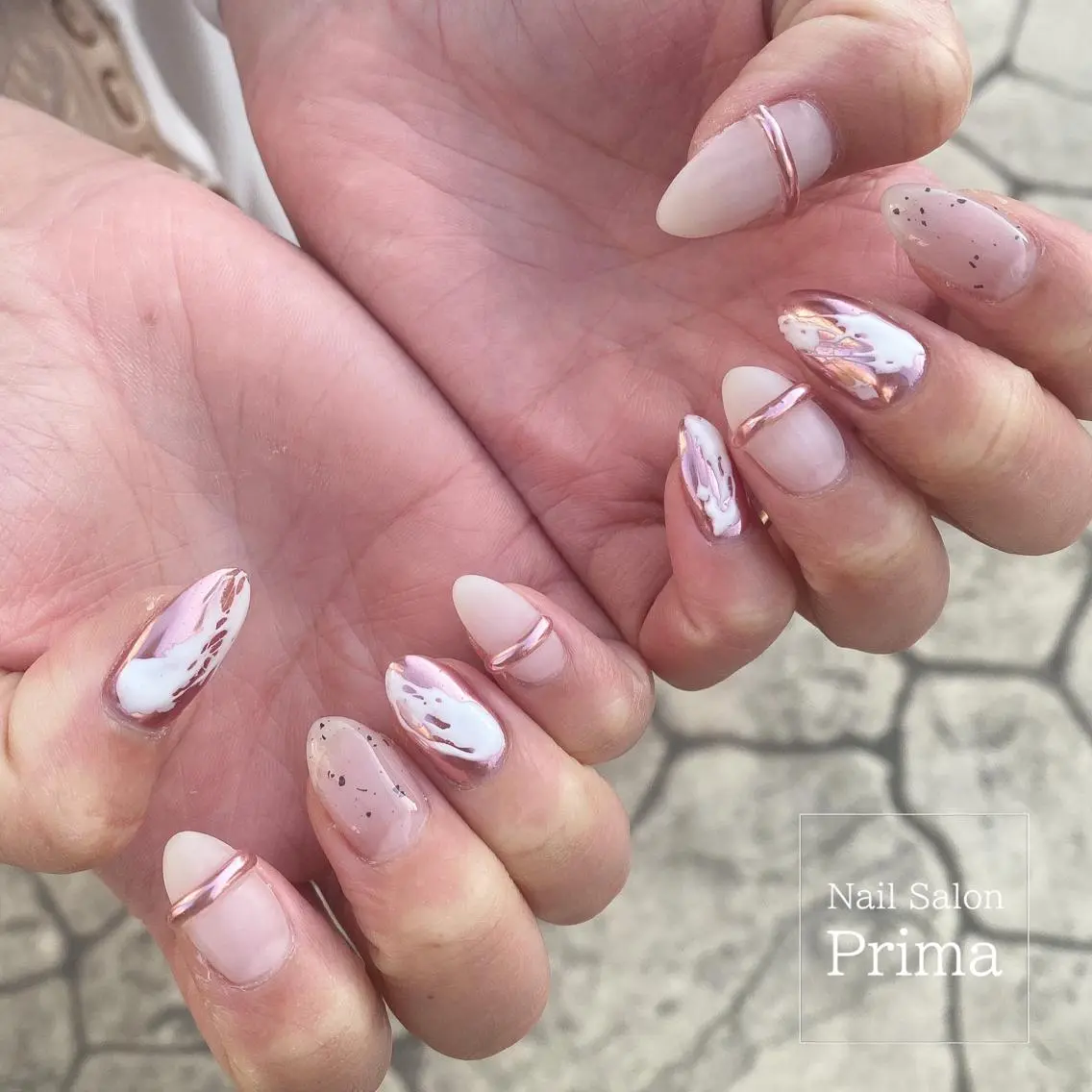 ミディアム ネイル SalonPrima 西院Nail&Eyeのネイルデザイン