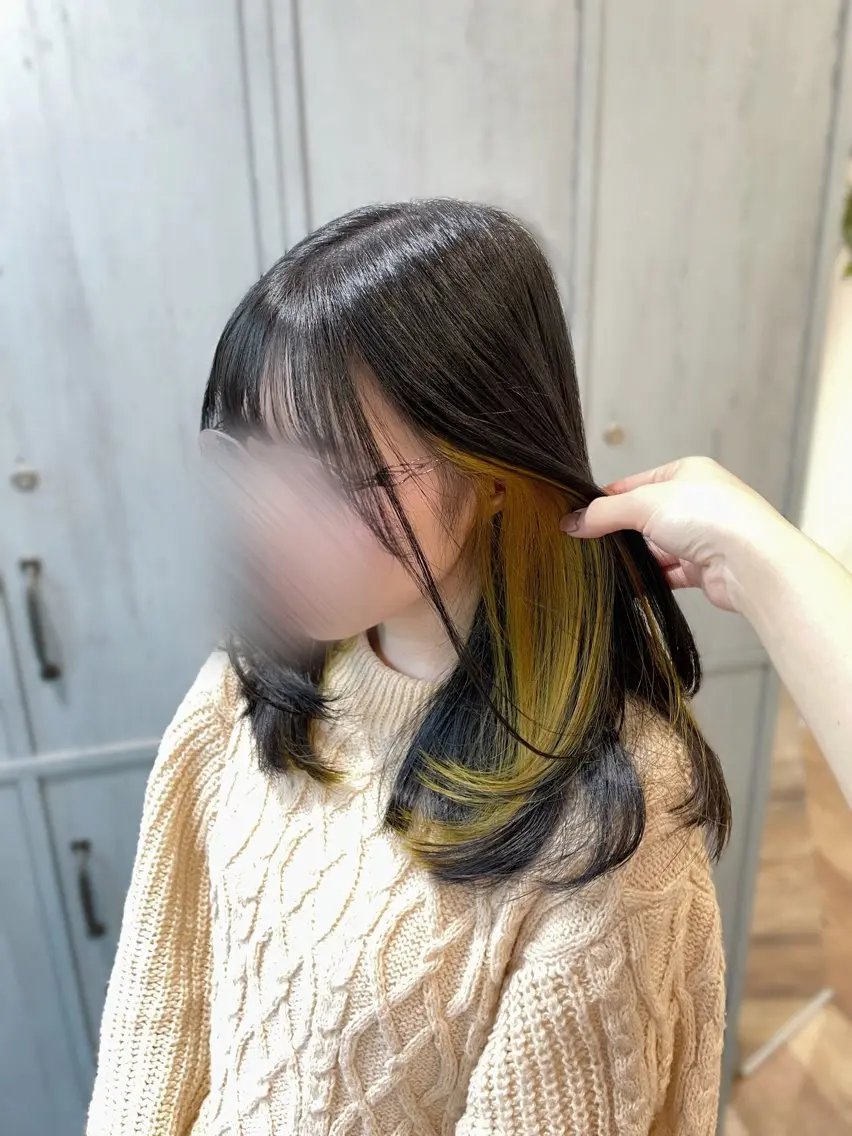 セミロング カット ヘアカラー トリートメント ピンク・ラベンダー/ レイヤー/NANAのヘアスタイル