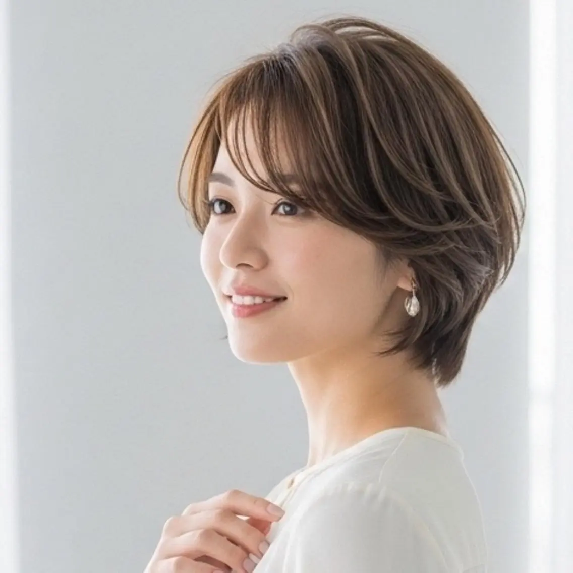 ショート カラー ショートボブ ブラウンカラー ナチュラルブラウン ボブ ショートヘア カット ヘアカラー トリートメント ショートが上手い人/ 似合わせの達人/ロキのヘアスタイル