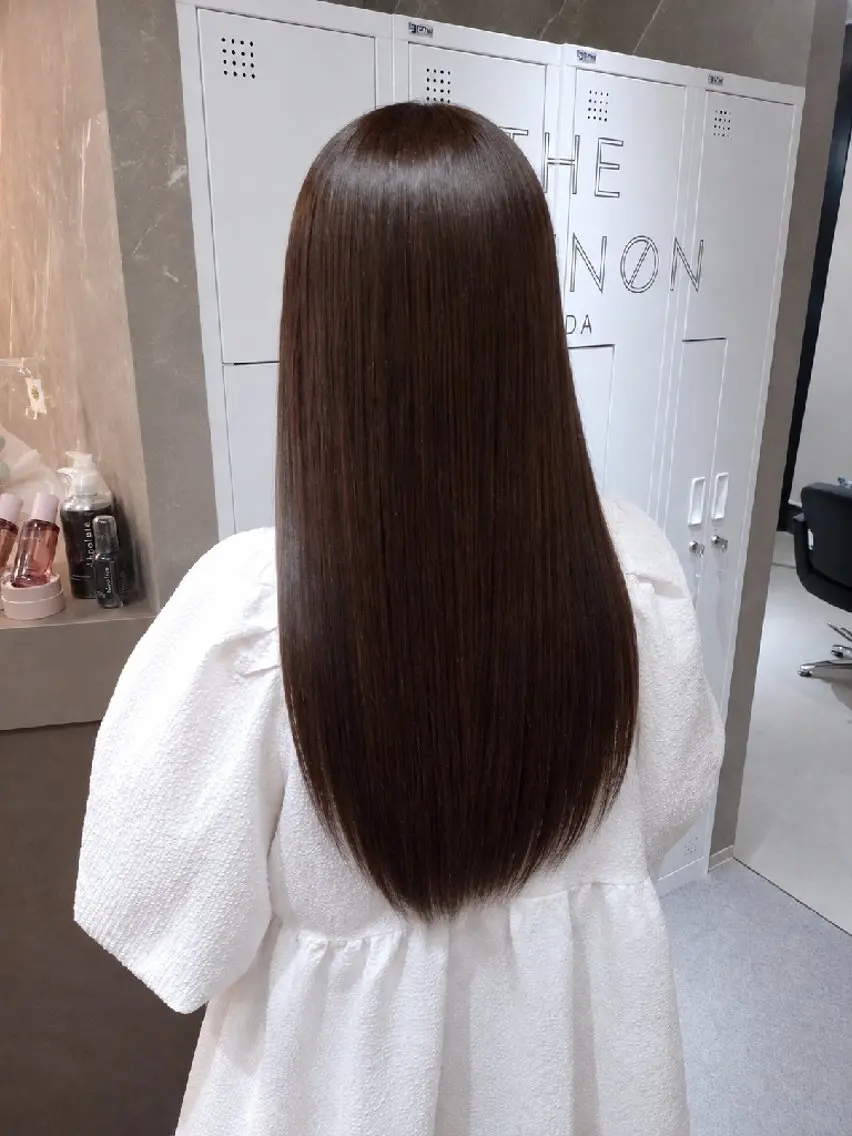 ロング カラー ブラウンカラー 透明感カラー オリーブブラウン ヘアカラー 透明感&艶カラー 韓国ヘア/akaneのヘアスタイル