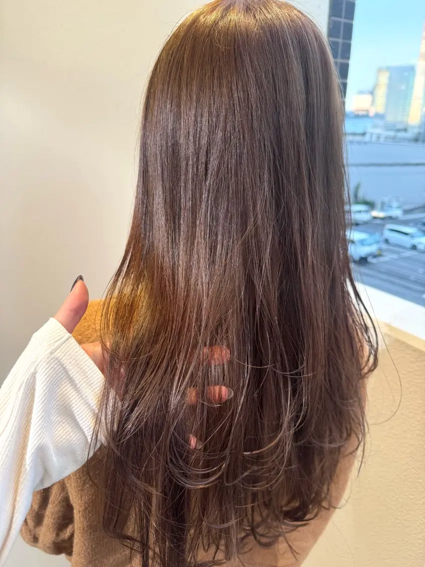 ロング カラー ベージュカラー カット ヘアカラー 縮毛矯正/エクステ /艶カラー/ひふみのヘアスタイル