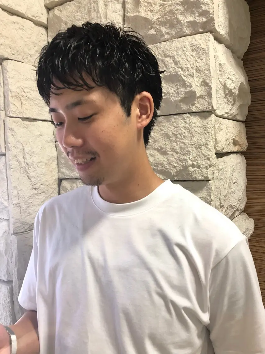パーマ ヘアアレンジ メンズ カット パーマ トリートメント ヘアセット メンズ特化✂️栗原 侑也のヘアスタイル