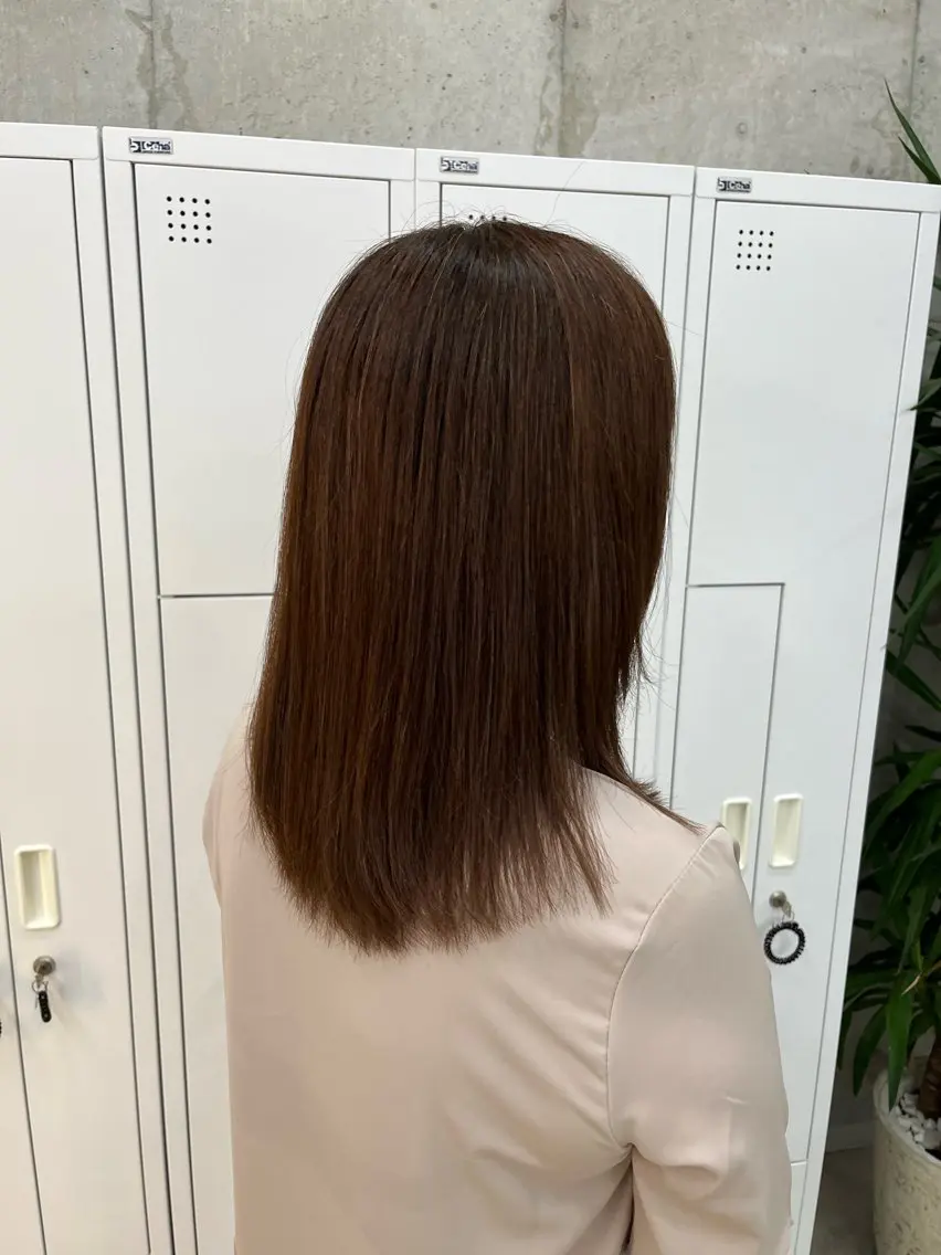 セミロング ヘアカラー トリートメント 奥野JAPAN🌈 艶髪カラーのヘアスタイル
